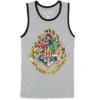 Harry Potter Girls' Hogwarts House Crest Sleep Pajama Set Tank Top Shorts Grey