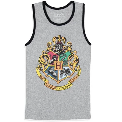 Harry Potter Girls' Hogwarts House Crest Sleep Pajama Set Tank Top Shorts Grey 1 Harry Potter Girls' Hogwarts House Crest Sleep Pajama Set Tank Top Shorts Grey