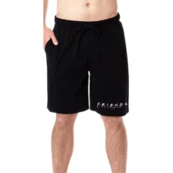 Friends The Television Series Mens' TV Show Title Logo Sleep Pajama Shorts Black -Pure Wear Store GUEST b3c38949 fb23 467f 80cc b61cb26e0597