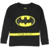DC Comics Little Boys Batman Logo Dark Knight Costume Pajama Set Black