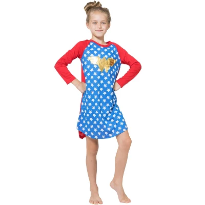 Wonder Woman DC Comics Logo Ragalan Pajama Nightgown 3 Wonder Woman DC Comics Logo Ragalan Pajama Nightgown - Image 3