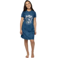 Harry Potter Juniors' Foil Print Hogwart Houses Raglan Nightgown Pajama -Pure Wear Store GUEST b71f69b0 a6d1 4d30 97f0 e4ca642ac6eb