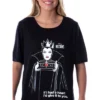 Disney Princess Women's Villains Evil Queen Nightgown Sleep Shirt Black
