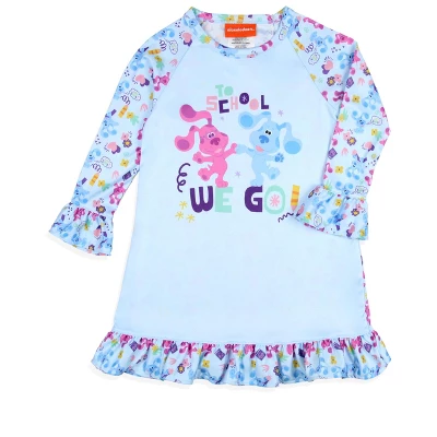 Nickelodeon Toddler Girls' Blue's Clues School Sleep Pajama Dress Nightgown Blue 4 Nickelodeon Toddler Girls' Blue's Clues School Sleep Pajama Dress Nightgown Blue - Image 4
