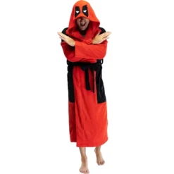 Marvel Deadpool Adult Men's Costume Fleece Robe Bathrobe Red -Pure Wear Store GUEST bae4f328 abf0 4a50 9d81 7e807c65fb0b