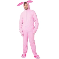 A Christmas Story Men's Ralphie Deranged Pink Bunny Suit Hooded Pajamas Pink -Pure Wear Store GUEST bc06deee 92cd 4737 b209 e88cf5f749e0