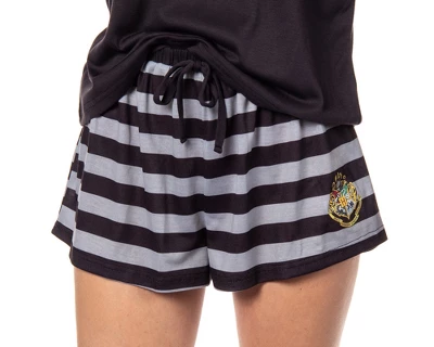 Harry Potter Womens' Wizarding World Hogwarts Crest Sleep Pajama Set Shorts Multicolored 3 Harry Potter Womens' Wizarding World Hogwarts Crest Sleep Pajama Set Shorts Multicolored - Image 3