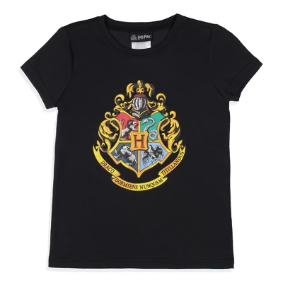 Harry Potter Girls' Wizarding World Hogwarts Crest Sleep Pajama Set Shorts Multicolored 3 Harry Potter Girls' Wizarding World Hogwarts Crest Sleep Pajama Set Shorts Multicolored - Image 3