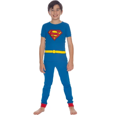 DC Comics Boys Superman Superhero Cotton Costume Pajama Set 2 DC Comics Boys Superman Superhero Cotton Costume Pajama Set - Image 2