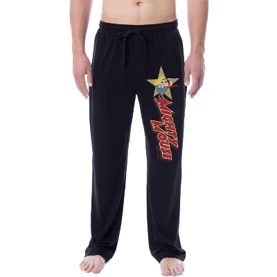 CBS Mens' Mighty Mouse TV Show Sleep Pajama Pants Loungewear Black 3 CBS Mens' Mighty Mouse TV Show Sleep Pajama Pants Loungewear Black - Image 3