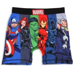 Marvel Mens' 2 Pack The Avengers Comic Boxers Underwear Boxer Briefs Black