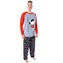 Peanuts Men's Joe Cool Snoopy Pajamas Raglan Shirt And Pant 2 PC Pajama Set -Pure Wear Store GUEST c1f6d3d9 cd09 4c73 be73 c7d7c39b6005