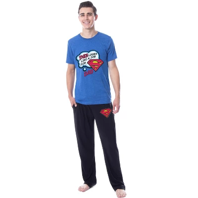 DC Mens' Superman Father's Day This Looks Like A Job For Sleep Pajama Set Multicolored 3 DC Mens' Superman Father's Day This Looks Like A Job For Sleep Pajama Set Multicolored - Image 3