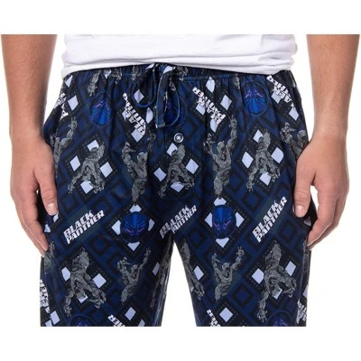 Marvel Comics Mens' Black Panther Tossed Print Sleep Pajama Pants Black 2 Marvel Comics Mens' Black Panther Tossed Print Sleep Pajama Pants Black - Image 2