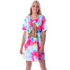 Scooby-Doo Women's Cartoon Graphic Tie Dye Nightgown Sleep Shirt Pajama Multicolored -Pure Wear Store GUEST c3c93ee2 813e 43d4 a335 ad1014fe6487