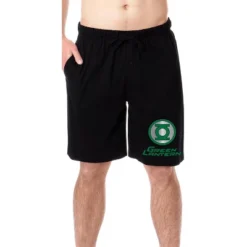 DC Comics Mens' Green Lantern Logo Character Symbol Sleep Pajama Shorts Black -Pure Wear Store GUEST c55bb40c e663 4611 af01 8ea09e416332
