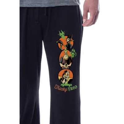 Disney Villains Mens' Tricky Trio Group Shot Characters Sleep Pajama Set Multicolored 2 Disney Villains Mens' Tricky Trio Group Shot Characters Sleep Pajama Set Multicolored - Image 2