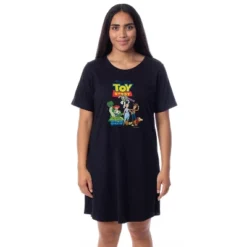 Disney Womens' Toy Story Movie Film Characters Nightgown Sleep Pajama Shirt Black -Pure Wear Store GUEST c94b2c12 5ade 4c8d 9ddb d445440ef5e6
