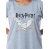 Harry Potter Womens' Wizarding World Broomstick Nightgown Pajama Shirt Grey