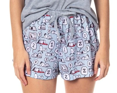 Peanuts Womens' Snoopy I Like Naps Character Sleep Pajama Set Shorts Multicolored 2 Peanuts Womens' Snoopy I Like Naps Character Sleep Pajama Set Shorts Multicolored - Image 2