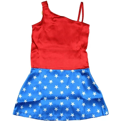 DC Comics Little Girls Wonder Woman Costume Pajama Nightgown Multi 3 DC Comics Little Girls Wonder Woman Costume Pajama Nightgown Multi - Image 3