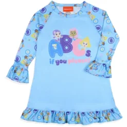 Nickelodeon Toddler Girls' Bubble Guppies ABCs Sleep Pajama Dress Nightgown Blue -Pure Wear Store GUEST ccaf00a9 79a8 41f6 87f6 b077900ae2cf