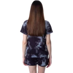 Star Wars Womens' In The Rebellion Tie-Dye Sleep Pajama Set Short Black