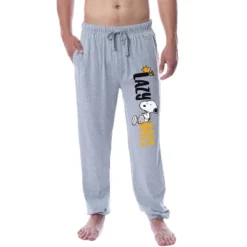 Peanuts Men's Snoopy And Woodstock Lazy Days Sleep Jogger Pajama Pants Grey -Pure Wear Store GUEST ce44d9e0 8d0b 49a3 9d07 6d75f5d7801d