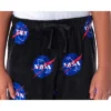 NASA Boys' Meatball Logo Allover Print Ultra-Soft Plush Fleece Pajama Pants Black