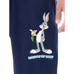 Looney Tunes Mens' Bugs Bunny What's Up Doc? Character Sleep Pajama Pants Blue