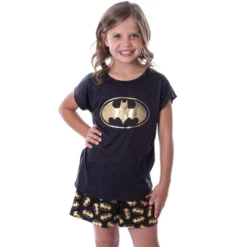 DC Comics Batgirl Superhero Gold Foil Logo Girls Short Sleeve Pajama Set Black 7 DC Comics Batgirl Superhero Gold Foil Logo Girls Short Sleeve Pajama Set Black -Pure Wear Store GUEST d0e8dab3 25f5 4566 be09 9c47aae0fa88
