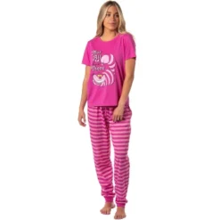 Disney Womens' Alice In Wonderland Cheshire Cat Jogger Sleep Pajama Set Pink -Pure Wear Store GUEST d15f625d d049 47c5 82d7 450401eb5cfa