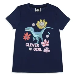 Jurassic World Girls' Movie Film Clever Girl Sleep Pajama Set Shorts Blue
