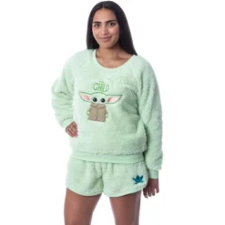 Star Wars Womens' The Mandalorian The Child Sweater And Short Pajama Set Green 9 Star Wars Womens' The Mandalorian The Child Sweater And Short Pajama Set Green -Pure Wear Store GUEST d2cfaa8d 25c0 4768 8b4b 9a4deaec8ec3