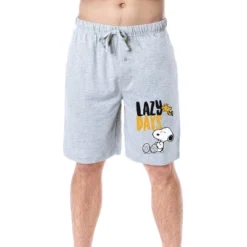 Peanuts Mens' Snoopy Woodstock Lazy Days Character Sleep Pajama Shorts Grey -Pure Wear Store GUEST d440db84 c36b 46e6 aa90 86b3bcc66960