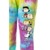 Peanuts Womens' Snoopy Charlie Brown Characters Sleep Jogger Pajama Pants Multicolored