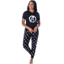 Marvel Women's Avengers Silver Foil Logo 2 Piece Jogger Pajama Set Black 7 Marvel Women's Avengers Silver Foil Logo 2 Piece Jogger Pajama Set Black -Pure Wear Store GUEST d904a279 96dd 4523 9b9d c8a738120b7d