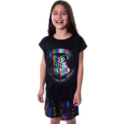 Harry Potter Girls' Hogwarts Rainbow Hologram Shirt And Shorts Pajama Set Black 9 Harry Potter Girls' Hogwarts Rainbow Hologram Shirt And Shorts Pajama Set Black -Pure Wear Store GUEST db690687 4443 4e21 9c84 81bc1c028a72