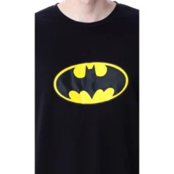 DC Comics Mens' Batman Logo Short Sleeve Shirt Pajama Short Set Black -Pure Wear Store GUEST dc2a8494 c402 4050 86a6 2e4cf9980ad4