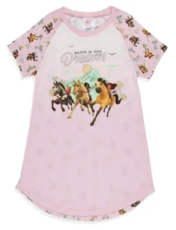 Girls' Spirit Untamed Movie Believe In Your Dreams Nightgown Sleep Pajama Pink -Pure Wear Store GUEST dcb688d3 6a77 4834 a92e 9d94ef610ac7