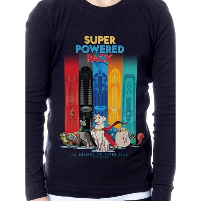 DC League Of Super-Pets Unisex Boys Girls Comic Krypto Ace Sleep Pajama Set Black 1 DC League Of Super-Pets Unisex Boys Girls Comic Krypto Ace Sleep Pajama Set Black