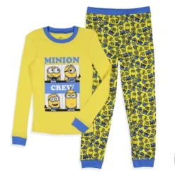 Despicable Me Boys' Minions Crew Bob Stuart Phil Kevin Sleep Pajama Set Yellow -Pure Wear Store GUEST df0051c6 048d 428b 8752 2d4784bd04ec