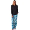 Sesame Street Women's Cookie Monster Tossed Print Sleep Pajama Pants Blue