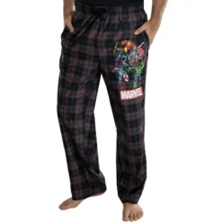 Marvel Comics Men's Avengers Plaid Loungewear Pajama Pants Black Plaid -Pure Wear Store GUEST e2682156 c694 46a7 9396 8e4956abdd4b