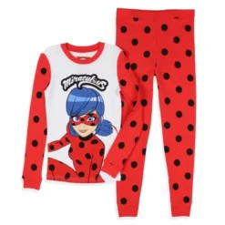 Miraculous: Tales Of Ladybug & Cat Noir Girls' Tight Fit Sleep Pajama Set Red -Pure Wear Store GUEST e2833074 03af 42fc a477 9168a8b7ebff