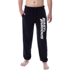 Fast & Furious Mens' Action Movie Film Title Logo Sleep Jogger Pajama Pants Black -Pure Wear Store GUEST e4b2ca19 2fce 438a aaec 99148b63b124