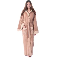 Pure Wear Store 17 Star Wars The Mandalorian Grogu Baby Yoda Costume Adult Robe Hooded Bathrobe Brown