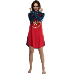 Wonder Woman Circle Logo Raglan Night Gown -Pure Wear Store GUEST e87170f7 604c 46f3 b7dc fc02ccbcb11c