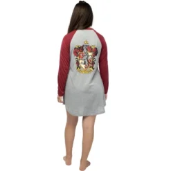 Juniors Harry Potter Hogwarts Houses Pajama Nightgown Raglan Sleep Shirt -Pure Wear Store GUEST ead05450 dcbe 4219 90dd 7e6f2037859b
