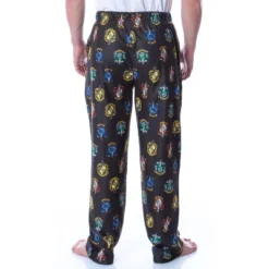 Harry Potter Adult Men's Hogwarts 4 House Crests Loungewear Pajama Pants Black -Pure Wear Store GUEST ebc96a92 9f99 4d9a 91e7 72af0a88eccc